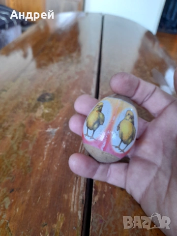 Старо дървено яйце #23, снимка 2 - Други ценни предмети - 53303973