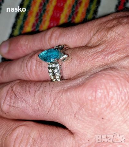 Дамски пръстен с циркони, снимка 6 - Антикварни и старинни предмети - 46431328