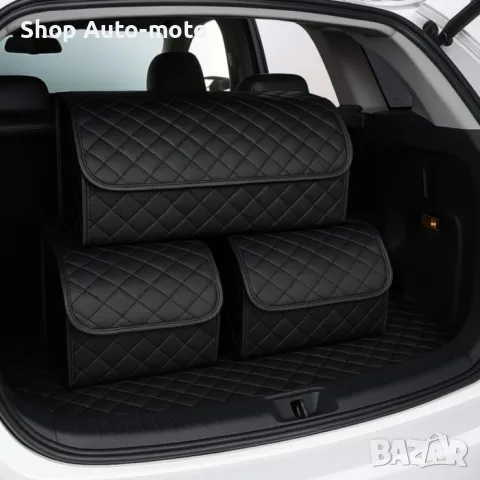 LUX кожен органайзер Automat, Сгъваем, Черен, 40x30x30см, снимка 4 - Аксесоари и консумативи - 49884104