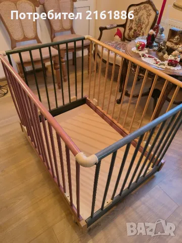 Сгъваема бебешка кошара на колелца , снимка 2 - Кошарки - 50233897