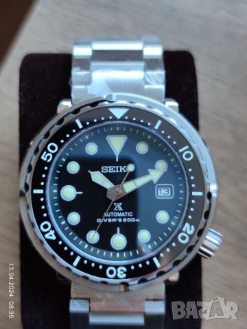 Часовник Seiko Tuna Mod - Черен, снимка 1 - Мъжки - 45541290