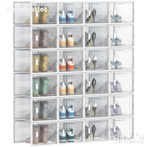 Модулен органайзер за обувки от PVC - 24 части - HOMIDEC FY-DE-XH05240201