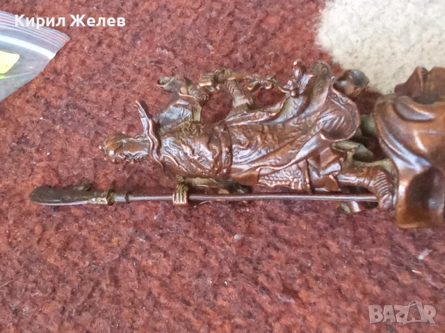 Бронзова статуетка на Гуан ю китайски бог 50503, снимка 11 - Колекции - 53754557