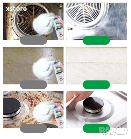 Мощен почистващ препарат за кухни под формата на спрей пяна / 550мл, снимка 11 - Препарати за почистване - 52695064