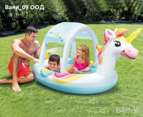Детски басейн "Еднорог" с пръскалка , снимка 2 - Басейни и аксесоари - 50590465