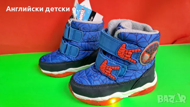 Английски детски светещи апрески Spiderman, на George, снимка 9 - Детски боти и ботуши - 48211262