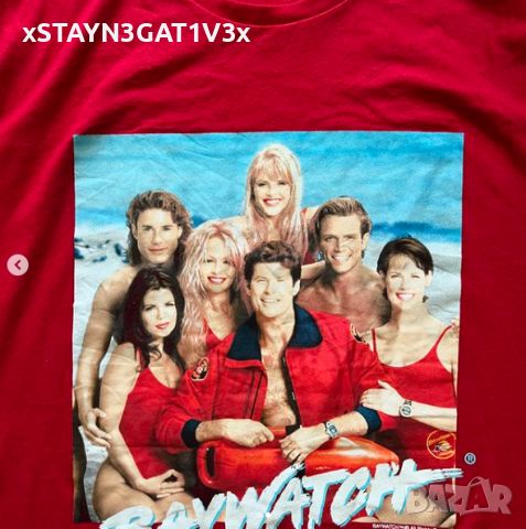 Винтидж тениска Baywatch - made in Guatemala, снимка 2 - Тениски - 46294031