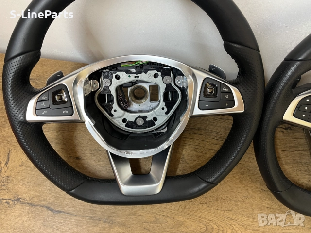 Оригинален с перфорирана кожа Мулти волан с пера Mercedes A Class AMG Мерцедес А Класа АМГ, снимка 10 - Части - 44642846