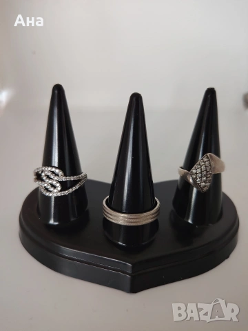 Сребърни маркирани пръстени Цена за брой, снимка 2 - Пръстени - 53021573