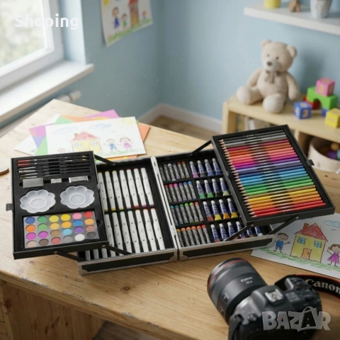 Арт куфар за деца – 132 части цветно вдъхновение, снимка 3 - Други - 53901688