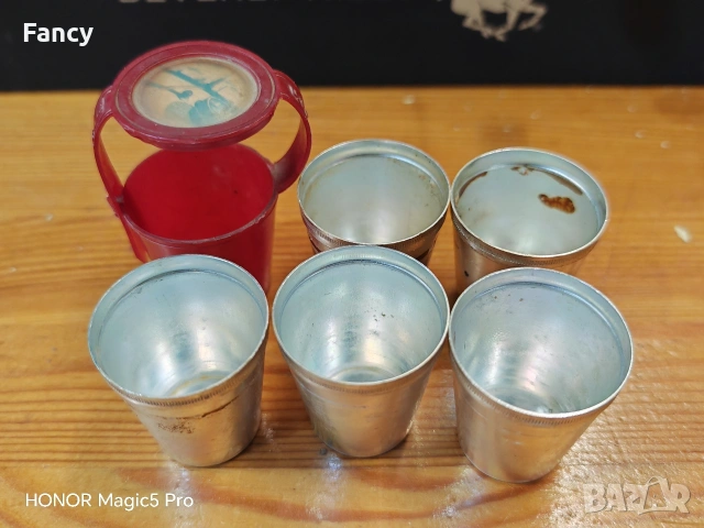 Стар руски комплект 5 чашки , снимка 6 - Антикварни и старинни предмети - 53452317