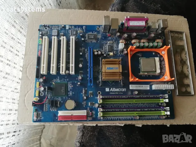 Дънна платка Albatron PX865PEC Pro R1.22 Socket 478 CPU+FAN+RAM, снимка 4 - Дънни платки - 47896455