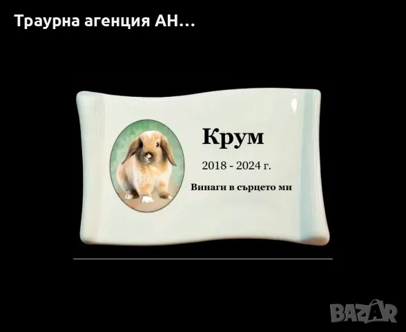 порцеланови снимки за хората и животните , снимка 4 - Траурни и погребални услуги - 50267306