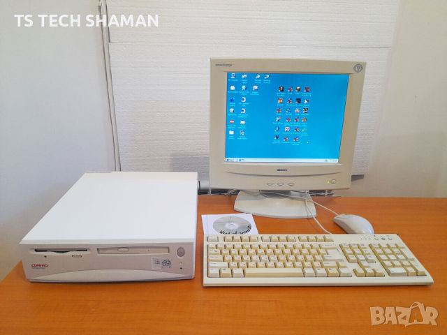 ⭐Продавам ретро компютър Compaq Deskpro EN P600 с много ретро игри⭐, снимка 2 - Колекции - 45606554