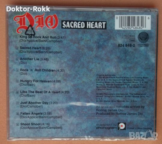 Dio – Sacred Heart 1985 (Reissue, Repress), снимка 2 - CD дискове - 46091060