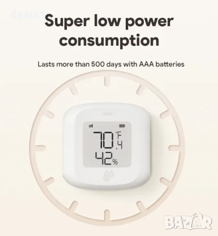 Смарт Zigbee Сензор за температура и влажност Вътрешен хигрометър и термометър с LCD дисплей , снимка 6 - Друга електроника - 50534112