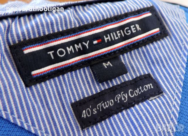 TOMMY HILFIGER Mens 40's Two Ply Cotton Polo T-Shirt  -мъжка  тениска размер M, снимка 11 - Тениски - 46295895