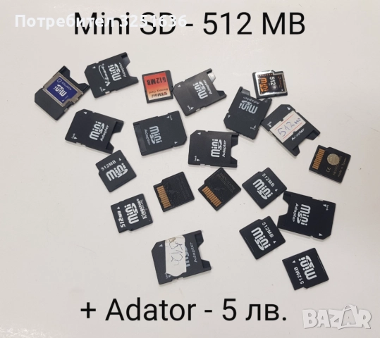 Sony Memory Stick Micro M2 (нови) - 512MB - 5 лв., 1GB - 8 лв., 2BG - 15 лв. Mini SD 512 MB - 5 лв.,, снимка 5 - Карти памет - 51838766