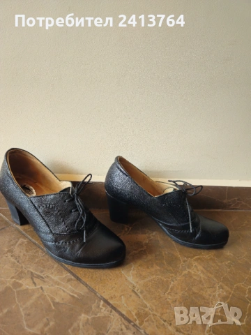 Обувки с ток 36 номер, естествена кожа, снимка 4 - Дамски обувки на ток - 54016004