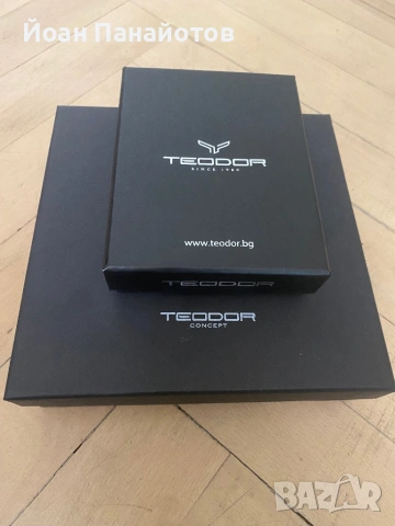 Тъмно син колан и визитник Teodor, снимка 4 - Колани - 54204154