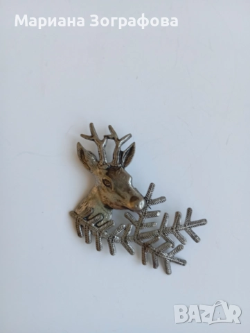 Старинни брошки 7 бр., - Сребърни обеци и медальони 1970-80, Пръстени с чешки камъни "Оптима" 80 г., снимка 7 - Антикварни и старинни предмети - 48819592