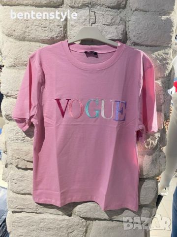 Дамски тениски Vogue бродерия, снимка 1 - Тениски - 45874879