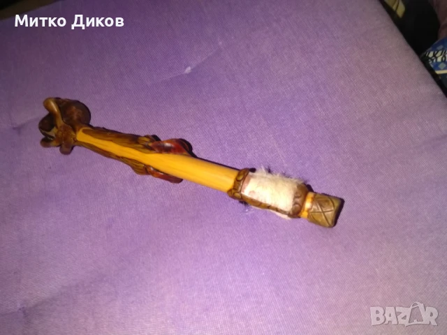 Дървена лула ръчна изработка 203мм като нова, снимка 9 - Лули - 51095196