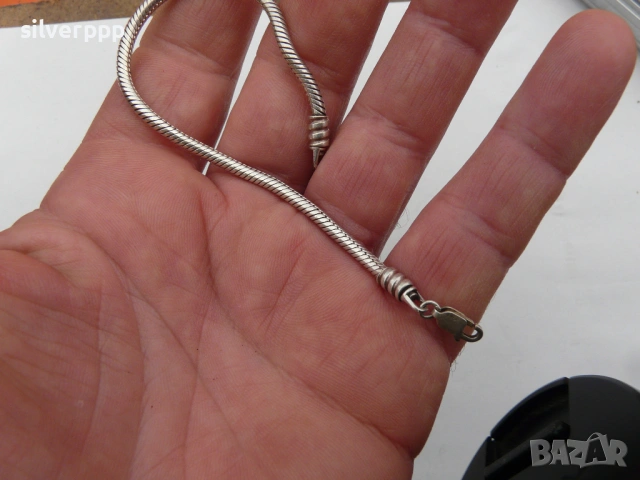  Сребърна гривна - 2 , снимка 2 - Гривни - 53045663