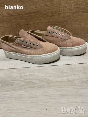 Кецове Superga естествена кожа, снимка 2 - Кецове - 52025311