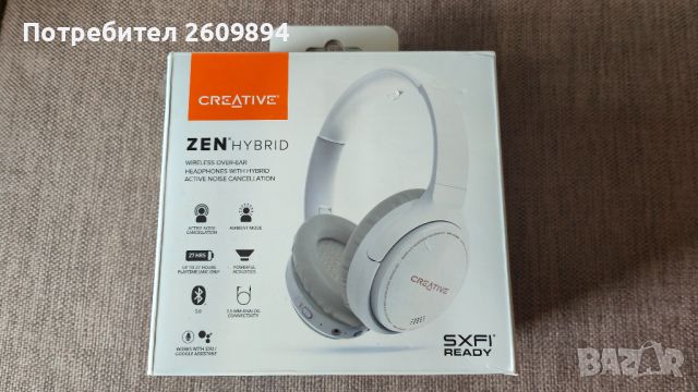 Creative ZEN Hybrid wireless headphones ANC / безжични слушалки, снимка 1 - Слушалки и портативни колонки - 46398377