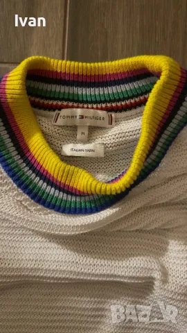 Оригинален пуловер Tommy Hilfiger Italian Yarn, снимка 3 - Пуловери - 47565807