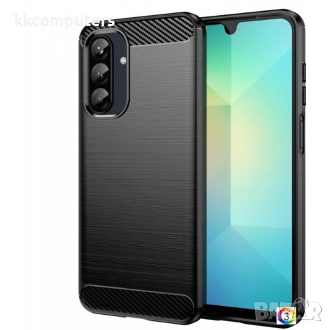 Samsung Galaxy A26 5G Удароустойчив Carbon Fiber Калъф и Протектор