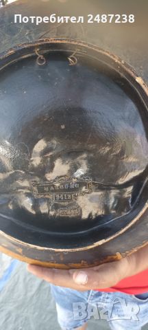 Стара метална чиния за стена,маркирана, снимка 1 - Други ценни предмети - 46332300
