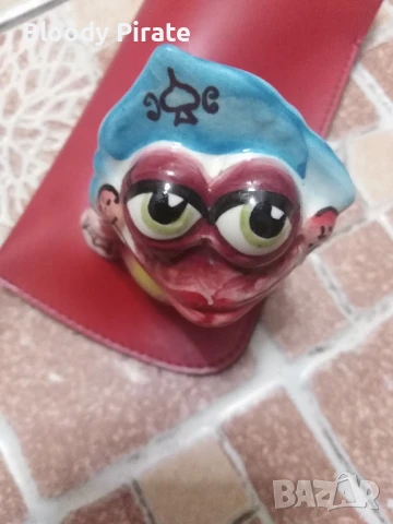 порцеланова фигура на жаба гжел, снимка 3 - Декорация за дома - 50940814