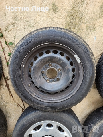 Желязни джанти със зимни гуми 15 цола , снимка 6 - Гуми и джанти - 52918657