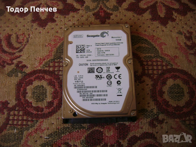 Хард диск за лаптоп Seagete Momentus 500 GB SATA, снимка 2 - Твърди дискове - 54095316