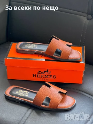 Hermes Дамски Чехли Хермес - 3 Налични Цвята Код E546, снимка 7 - Чехли - 50803681