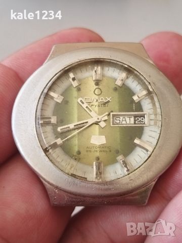 Часовник OMAX crystal. Automatic. Day-date. Swiss made. Vintage watch. Швейцарски. Автоматик. Мъжки , снимка 8 - Мъжки - 46260779