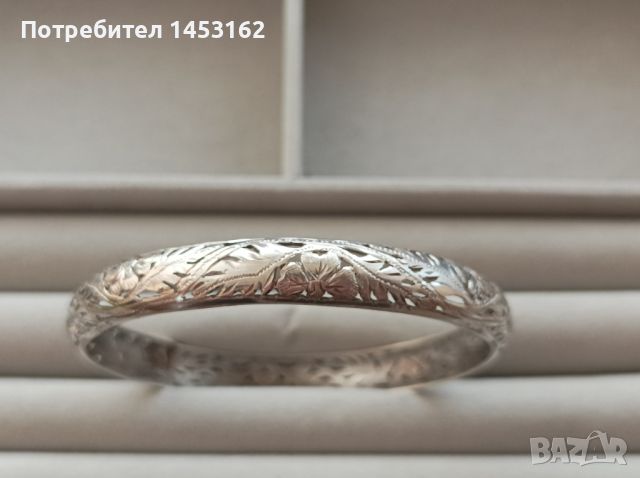 Сребърна българска гривна , снимка 3 - Гривни - 45262816