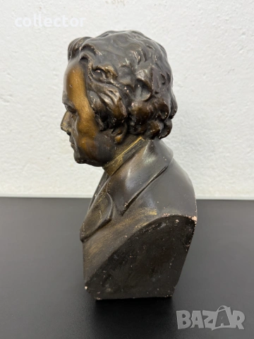 Тониран гипсов бюст на Йохан Волфганг. №8036, снимка 7 - Антикварни и старинни предмети - 54012766