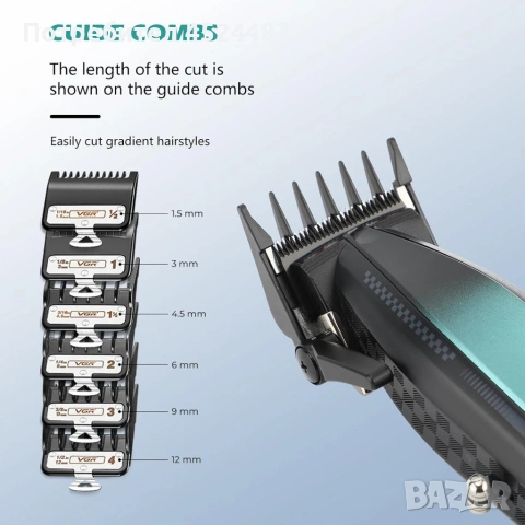 Професионална машинка за подстригване VGR V-270 , снимка 6 - Машинки за подстригване - 53400251