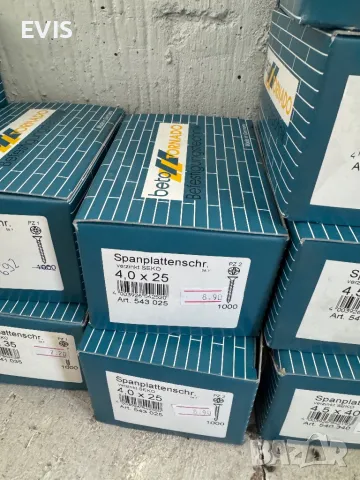 Продавам нови винтове за ПДЧ (Spanplattenschrauben) – 4.0 x 25 mm, снимка 1