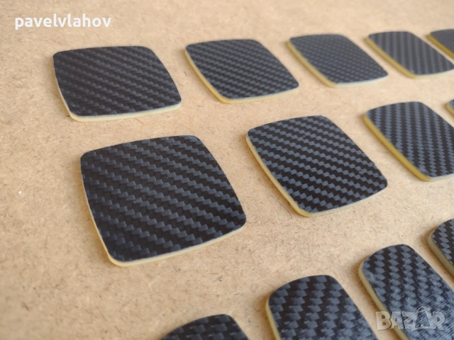 Пластмасови плочки с карбоново покритие - въглеродни влакна, 18 броя, снимка 6 - Други - 53983764