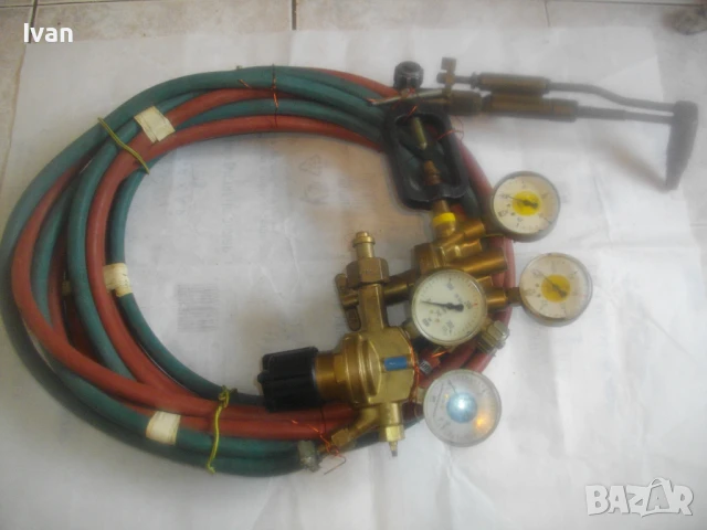 ОКСИЖЕН НЕМСКИ РЕЗАК 50см HORNUNG МАРКУЧИ 2Х5 м РЕДУЦИР ВЕНТИЛИ КИСЛОРОД АЦЕТИЛЕН ОРИГИНАЛНИ МАРКОВИ, снимка 2 - Други инструменти - 51056807