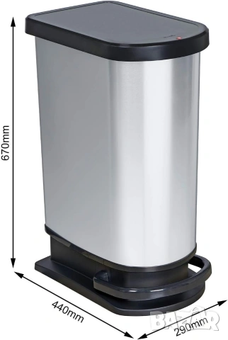 Кош за боклук Rotho PASO / TWIST – 50 литра, снимка 4 - Други стоки за дома - 53910788