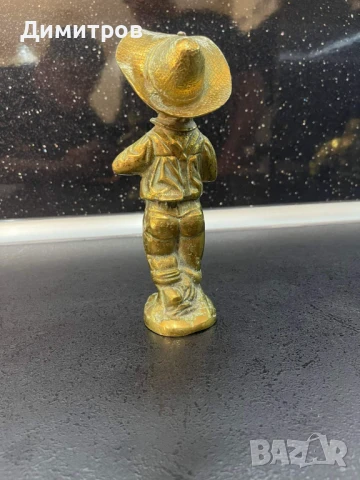 Бронзова пластика статуетка, снимка 3 - Антикварни и старинни предмети - 51059551