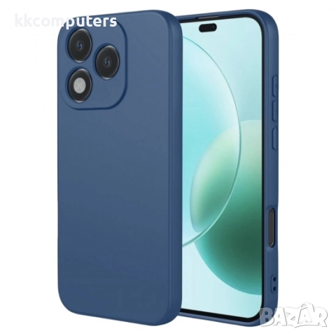 Силиконов кейс iPaky матиран и Потектор За Honor 400 Lite, Тъмносин