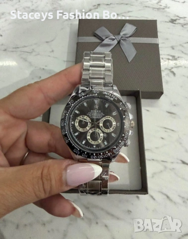 Стилен мъжки часовник в подаръчна кутия Rolex