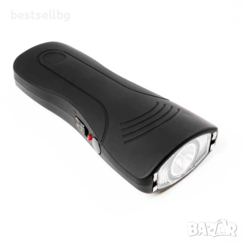 Джобен мощен електрошок кучегон за защита LED фенер за самоотбрана охрана самозащита акумулаторен, снимка 5 - Оборудване и аксесоари за оръжия - 53090598