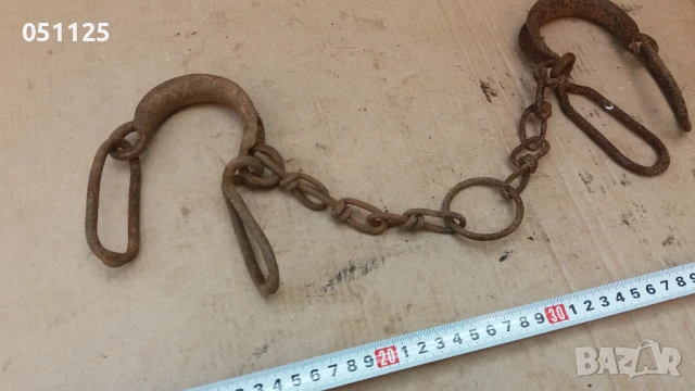 ковани възрожденски пранги, окови, букай , снимка 4 - Антикварни и старинни предмети - 50588707
